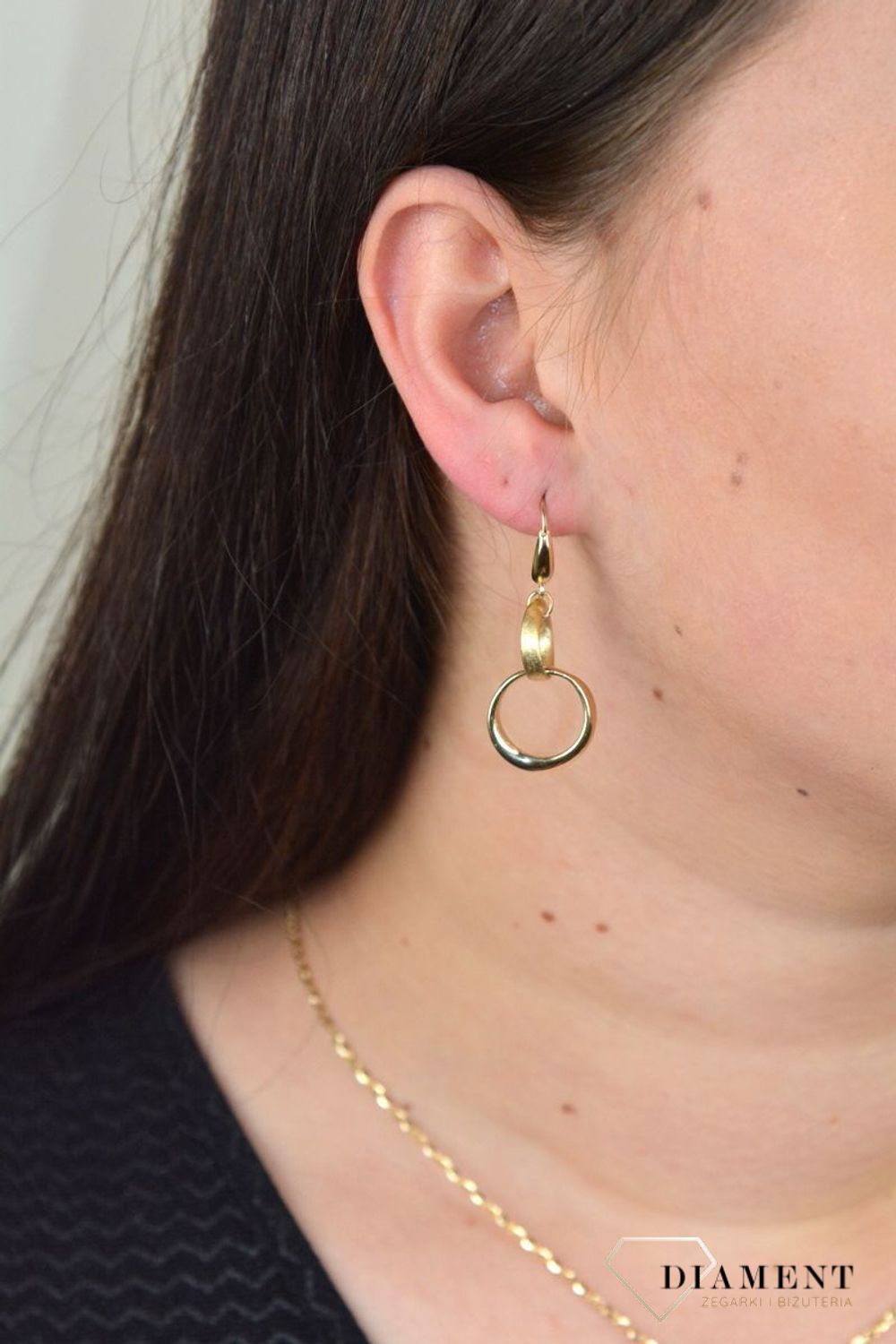 Złote kolczyki próba 585 wiszące koła DIA-KLC-GA 244--585.jpg